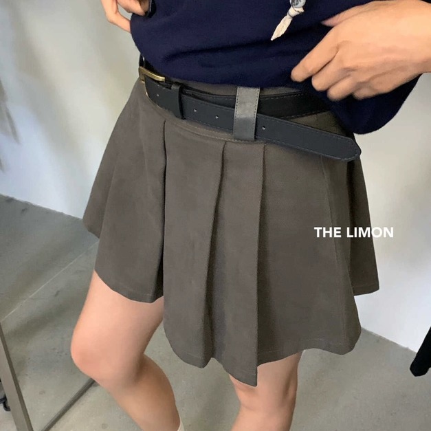 韓國檸檬家 -百搭高腰百褶裙|顯瘦A字短裙 3色 韓國檸檬家 -百搭高腰百褶裙|顯瘦A字短裙 3色