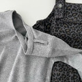 灰羅紋上衣+深灰豹紋吊帶褲 一套裝_3 灰羅紋上衣+深灰豹紋吊帶褲 一套裝_3