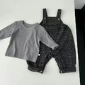 灰羅紋上衣+深灰豹紋吊帶褲 一套裝_5 灰羅紋上衣+深灰豹紋吊帶褲 一套裝_5