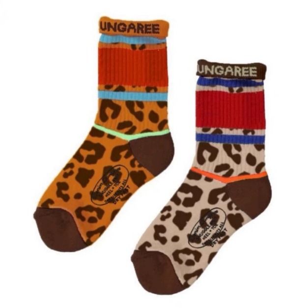 豹紋拼接中筒襪 2色 豹紋拼接中筒襪 2色