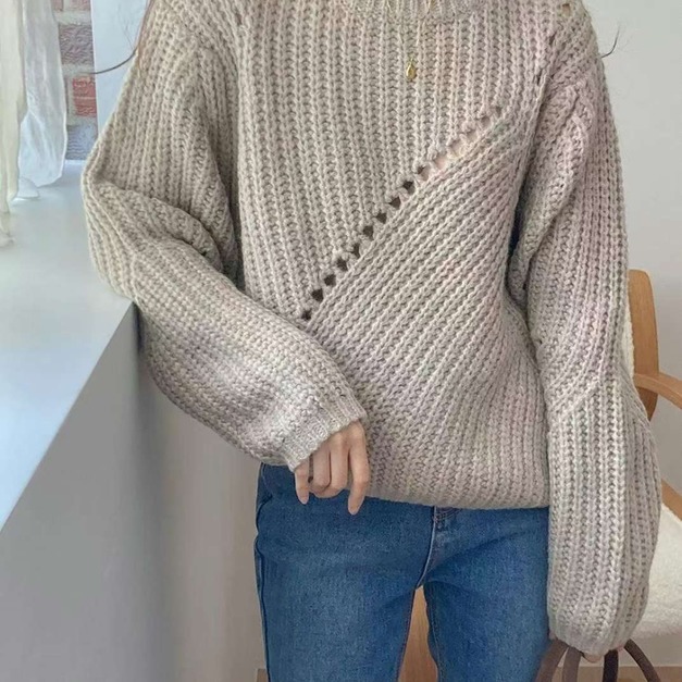 【OPINS】뱅글 針織上衣(2色) 【OPINS】뱅글 針織上衣(2色)