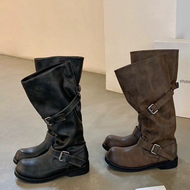 大推!! 寬筒厚底中長筒騎士靴|柔軟不塌 大推!! 寬筒厚底中長筒騎士靴|柔軟不塌