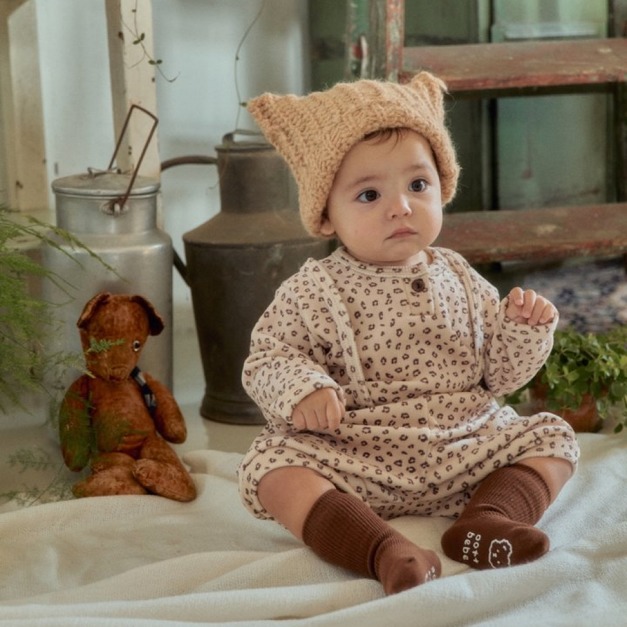 🧸 oott bebe 圓點 / 豹紋軟絨連身兩件組| 2色 🧸 oott bebe 圓點 / 豹紋軟絨連身兩件組| 2色