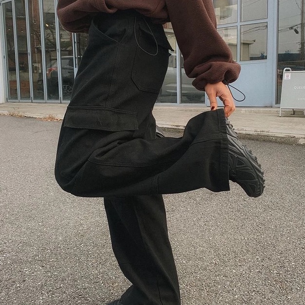 韓國代購女裝|四側口袋工裝休閒褲 4色 韓國代購女裝|四側口袋工裝休閒褲 4色