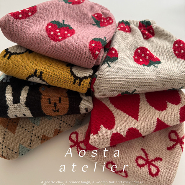 AOSTA 童趣針織鬆緊寬長褲 多款 AOSTA 童趣針織鬆緊寬長褲 多款