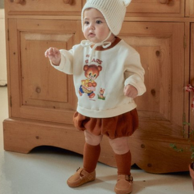 ✨oott bebe Bear & Bunny 小熊/兔子拼色包屁衣 2色 ✨oott bebe Bear & Bunny 小熊/兔子拼色包屁衣 2色