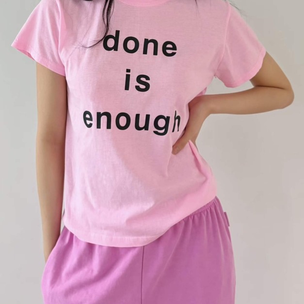 【GVR】韓製 "done is enough" 短袖T恤 3色 【GVR】韓製 "done is enough" 短袖T恤 3色