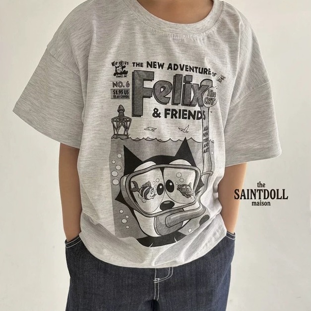 【the SAINTDOLL maison】Felix 貓復古漫畫親子T 【the SAINTDOLL maison】Felix 貓復古漫畫親子T