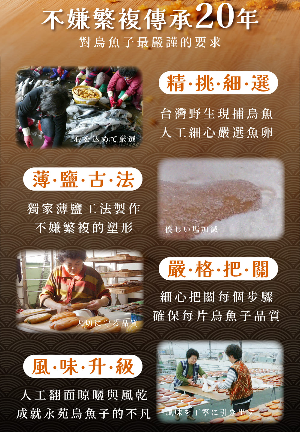 永苑行一口烏魚子,傳承二十年的職人精神,台灣野生,薄鹽古法製作,低鹽更涮嘴