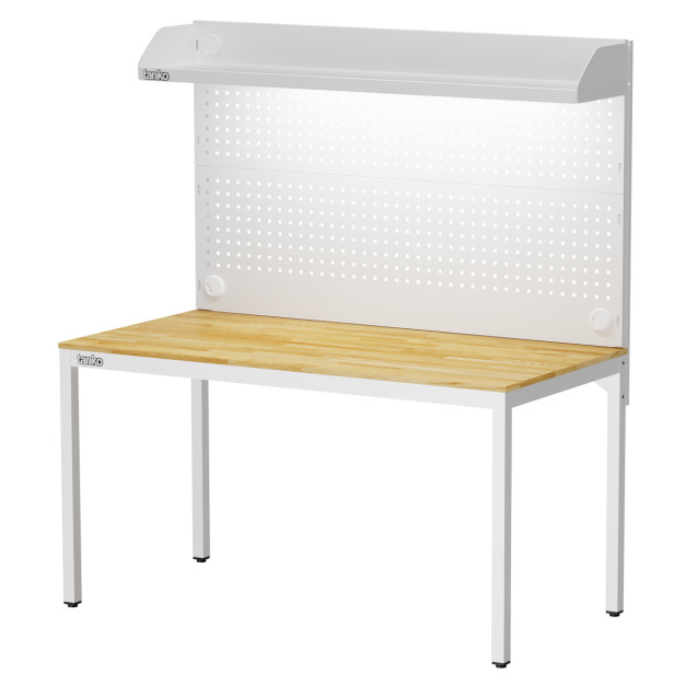 【150cm】天鋼多功能桌|掛板上架燈具 WE-58W5|白色 【150cm】天鋼多功能桌|掛板上架燈具 WE-58W5|白色