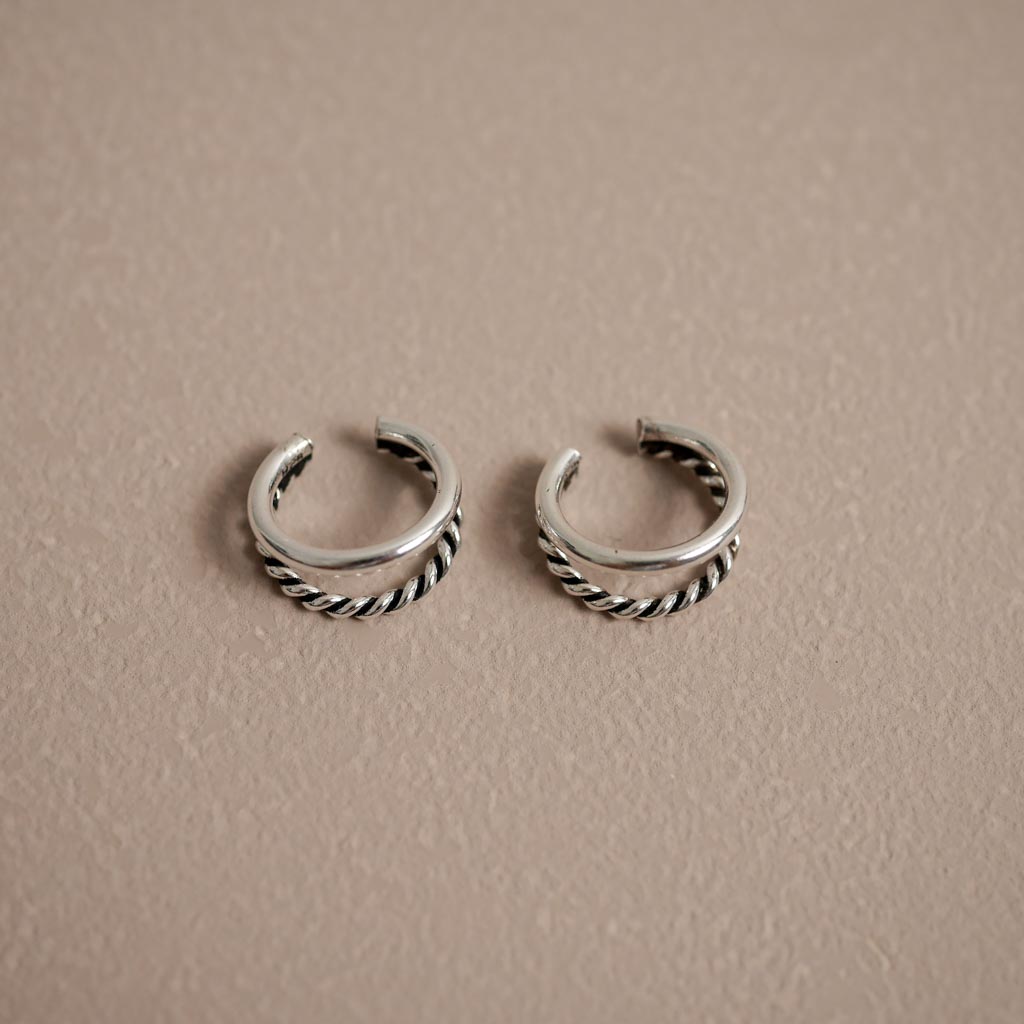 懸念|925純銀耳環・耳骨夾