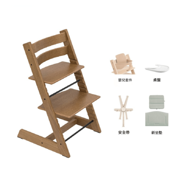 Stokke Tripp Trapp 成長椅 - 6m+經典組合 橡木(適用6個月~3歲) Stokke Tripp Trapp 成長椅 - 6m+經典組合 橡木(適用6個月~3歲)