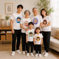 三代同堂Q版人像短袖T恤全家福親子裝(4色)【FM003】_5 三代同堂Q版人像短袖T恤全家福親子裝(4色)【FM003】_5