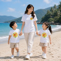 熱帶魚徽章家族短袖T恤全家福親子裝(2色)【FM024】_1 熱帶魚徽章家族短袖T恤全家福親子裝(2色)【FM024】_1