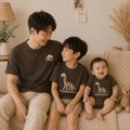 腕龍化石短袖T恤全家福親子裝(2色)【FM040】 腕龍化石短袖T恤全家福親子裝(2色)【FM040】
