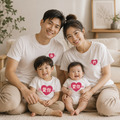 我們愛你愛心擁抱短袖T恤全家福親子裝(3色)【FM042】_2 我們愛你愛心擁抱短袖T恤全家福親子裝(3色)【FM042】_2