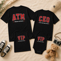 家庭角色美式校園短袖T恤全家福親子裝(ATM.CEO.VIP)(3色)【FM044】_3 家庭角色美式校園短袖T恤全家福親子裝(ATM.CEO.VIP)(3色)【FM044】_3