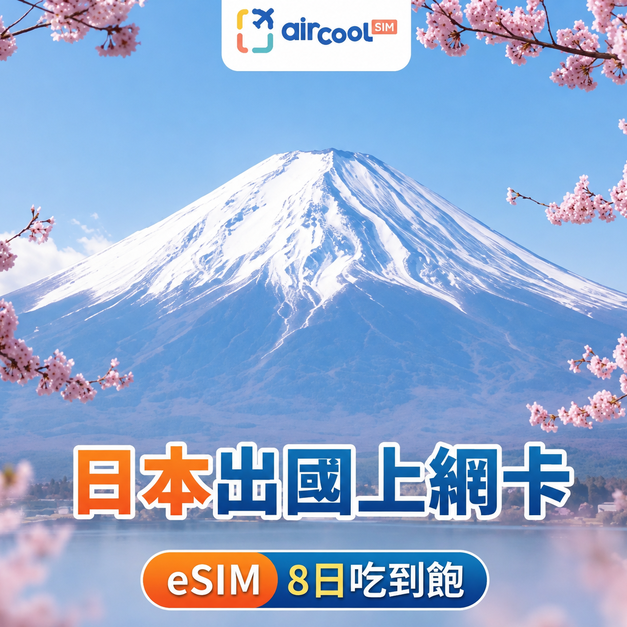 【日本eSIM】吃到飽|8天|KDDI/Softbank電信 【日本eSIM】吃到飽|8天|KDDI/Softbank電信
