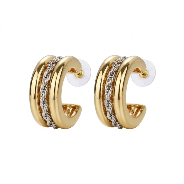 CELINE 銀麻花耳環 CELINE 銀麻花耳環