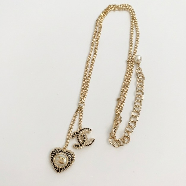 CHANEL 黑鑽愛心項鍊 CHANEL 黑鑽愛心項鍊