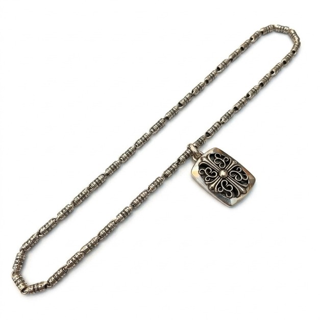 CHROME HEARTS 方牌藤花丁字架吊墜 CHROME HEARTS 方牌藤花丁字架吊墜
