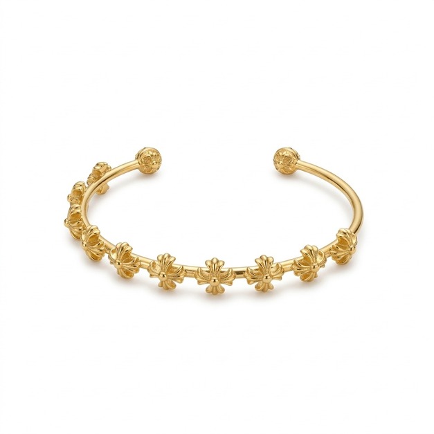 CHROME HEARTS 十字花手環 (金) CHROME HEARTS 十字花手環 (金)