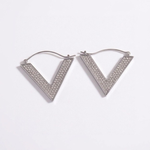 VALENTINO V字耳環 (銀) VALENTINO V字耳環 (銀)