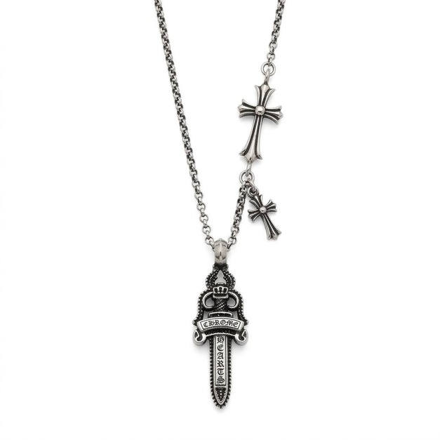 CHROME HEARTS 寶劍雙十字架項鍊 CHROME HEARTS 寶劍雙十字架項鍊