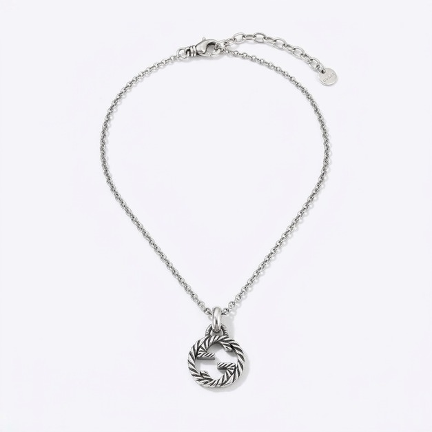 GUCCI 銀雙G項鍊 GUCCI 銀雙G項鍊