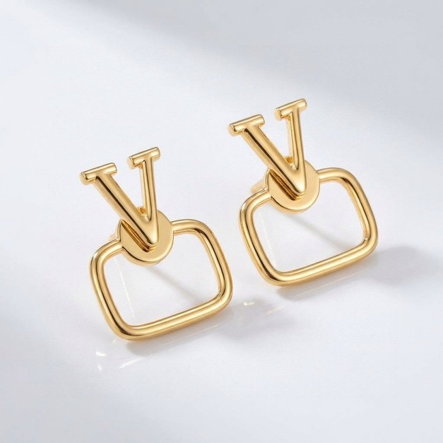 VALENTINO V字方框耳環 VALENTINO V字方框耳環