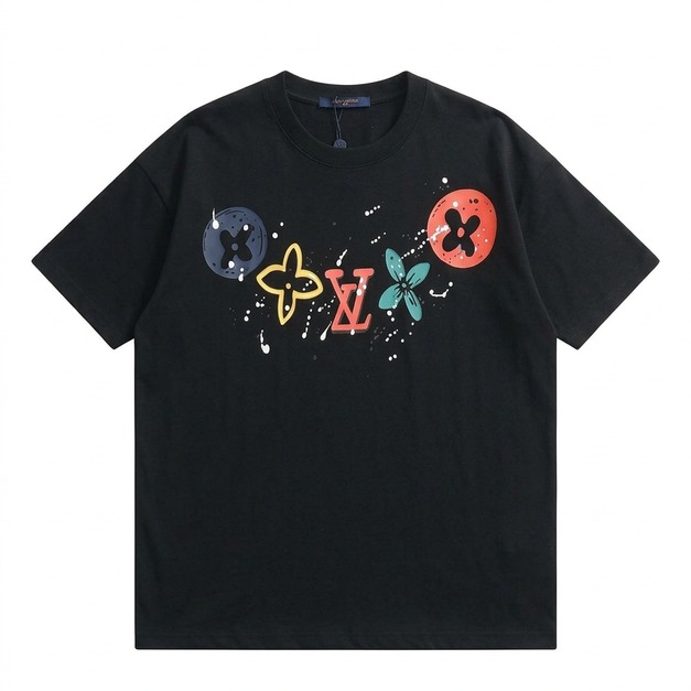 LOUIS VUITTON 復古設計LOGO短袖 (黑) LOUIS VUITTON 復古設計LOGO短袖 (黑)