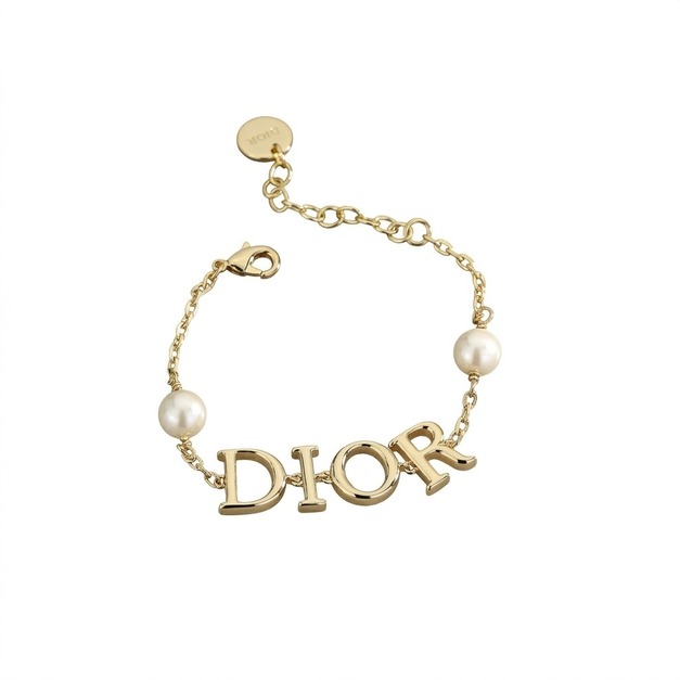 DIOR 字母雙珍珠手鍊 DIOR 字母雙珍珠手鍊
