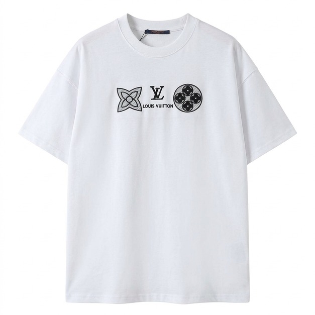 LOUIS VUITTON 刺繡老花 LV LOGO短袖 (白) LOUIS VUITTON 刺繡老花 LV LOGO短袖 (白)