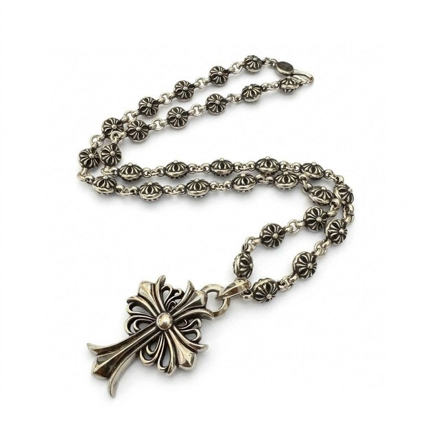 CHROME HEARTS 粗十字花球項鍊 CHROME HEARTS 粗十字花球項鍊