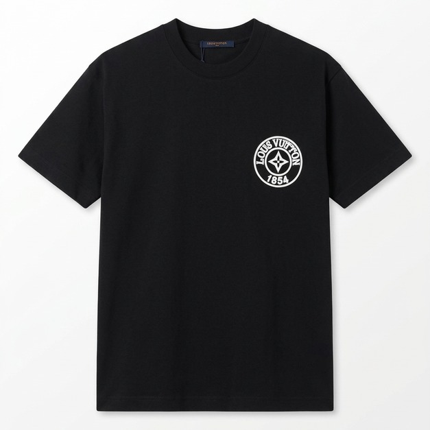 LOUIS VUITTON 圓形1854 LOGO短袖 (黑) LOUIS VUITTON 圓形1854 LOGO短袖 (黑)