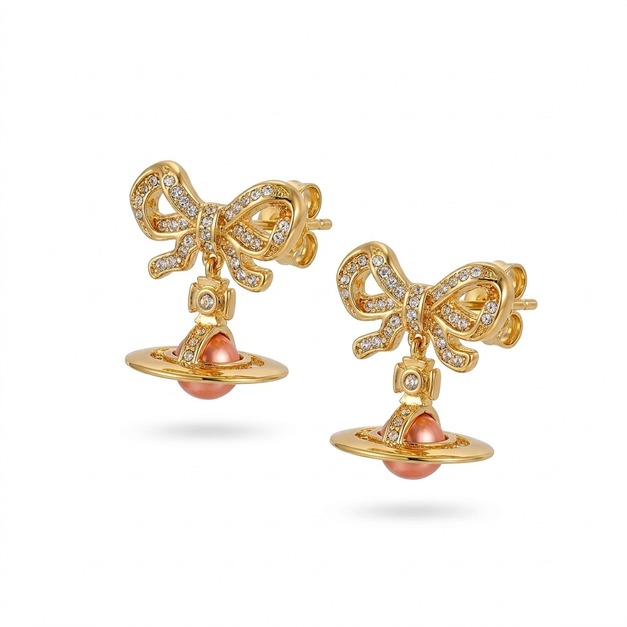 Vivienne Westwood 蝴蝶結土星耳釘 Vivienne Westwood 蝴蝶結土星耳釘