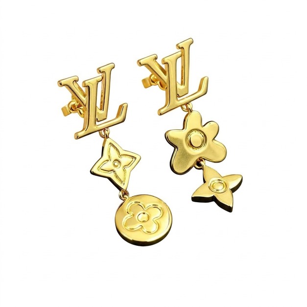 LOUIS VUITTON 不對稱垂墜耳環 (金) LOUIS VUITTON 不對稱垂墜耳環 (金)