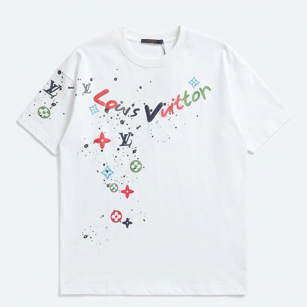 LOUIS VUITTON 潑墨LOGO短袖 (白) LOUIS VUITTON 潑墨LOGO短袖 (白)