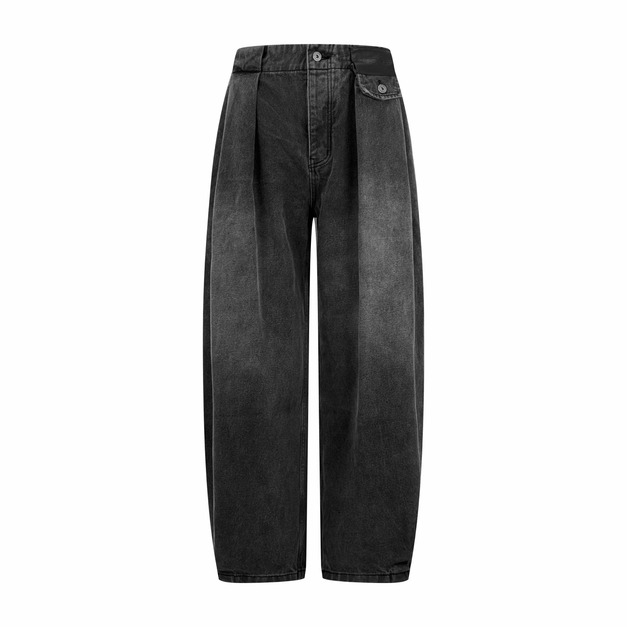 LOEWE 皮牌貼片皮帶單寧牛仔褲 LOEWE 皮牌貼片皮帶單寧牛仔褲