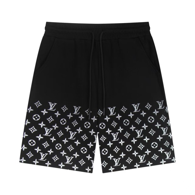 LOUIS VUITTON 下褲管滿版老花短褲 (黑) LOUIS VUITTON 下褲管滿版老花短褲 (黑)