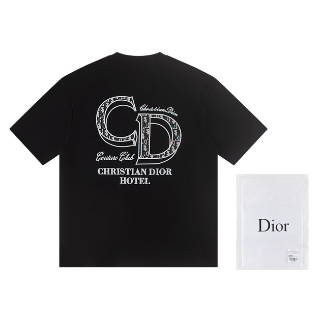 DIOR 背面大CD字母短袖 (黑) DIOR 背面大CD字母短袖 (黑)