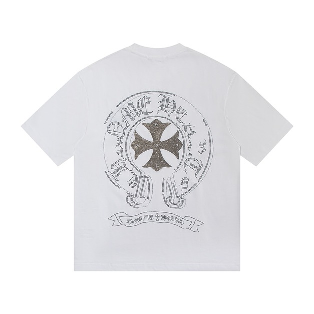 CHROME HEARTS 燙鑽馬蹄鐵十字架短袖 (黑) CHROME HEARTS 燙鑽馬蹄鐵十字架短袖 (黑)