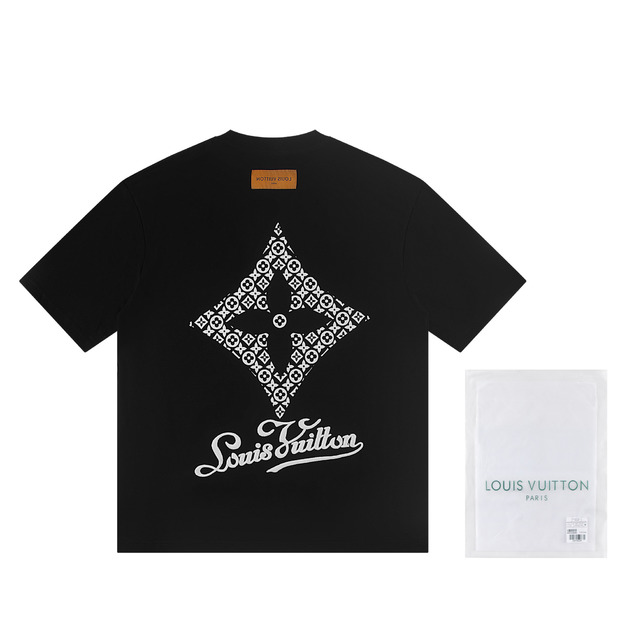 LOUIS VUITTON 刺繡老花標誌短袖 (黑) LOUIS VUITTON 刺繡老花標誌短袖 (黑)