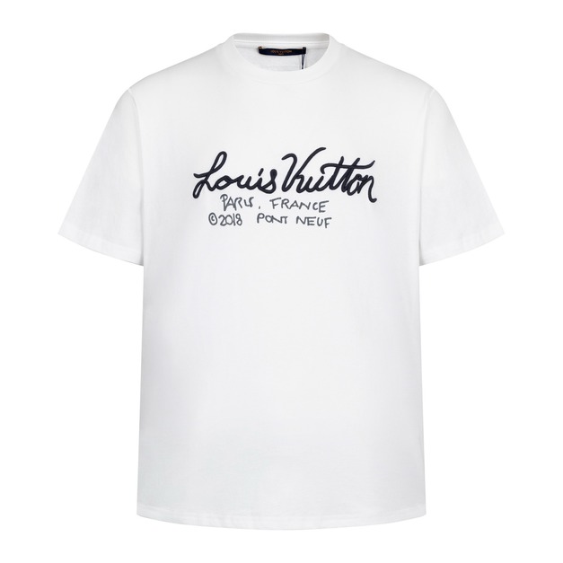 LOUIS VUITTON 草寫簽名刺繡短袖 LOUIS VUITTON 草寫簽名刺繡短袖
