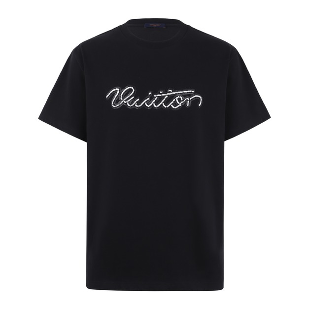 LOUIS VUITTON 手簽字母串珠圓領短袖 LOUIS VUITTON 手簽字母串珠圓領短袖