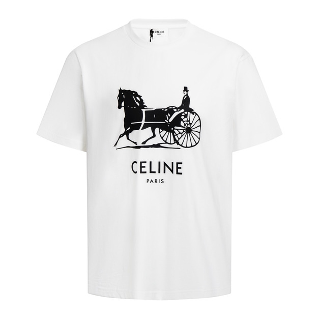 CELINE 車夫馬車印花短袖(白色) CELINE 車夫馬車印花短袖(白色)
