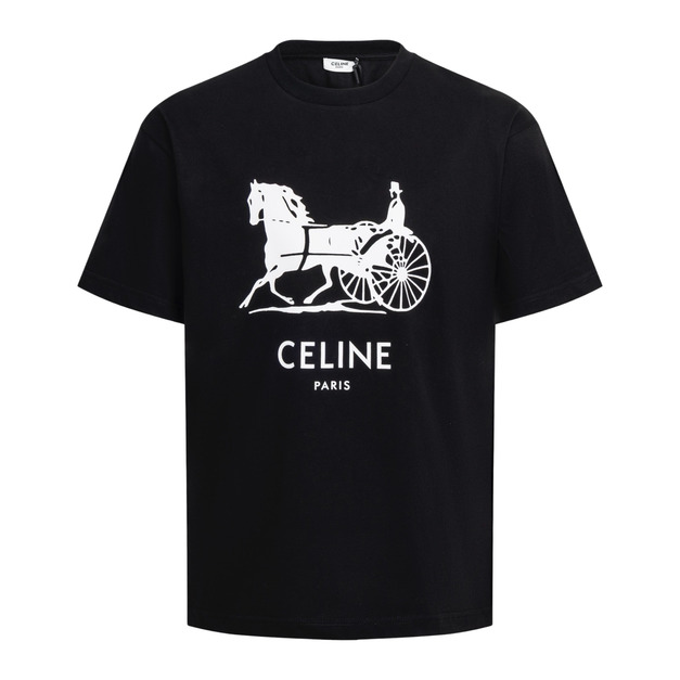 CELINE 車夫馬車印花短袖(黑色) CELINE 車夫馬車印花短袖(黑色)