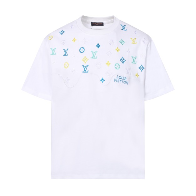 LOUIS VUITTON 彩色Monogram散點印花短袖 (白) LOUIS VUITTON 彩色Monogram散點印花短袖 (白)