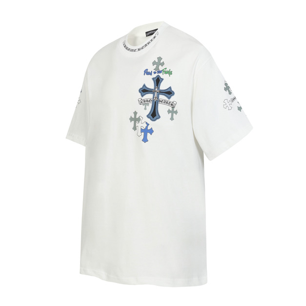 CHROME HEARTS 牛仔繡梵文短袖 (白) CHROME HEARTS 牛仔繡梵文短袖 (白)