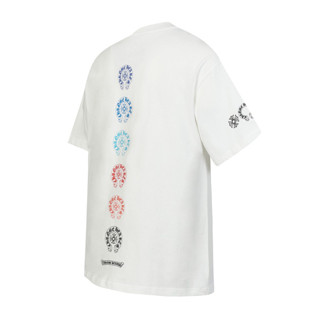 CHROME HEARTS 彩色馬蹄形徽章排列短袖 (白) CHROME HEARTS 彩色馬蹄形徽章排列短袖 (白)